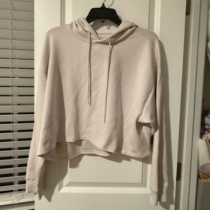 Gilly Hicks Cropped Hoodie - Light Cream